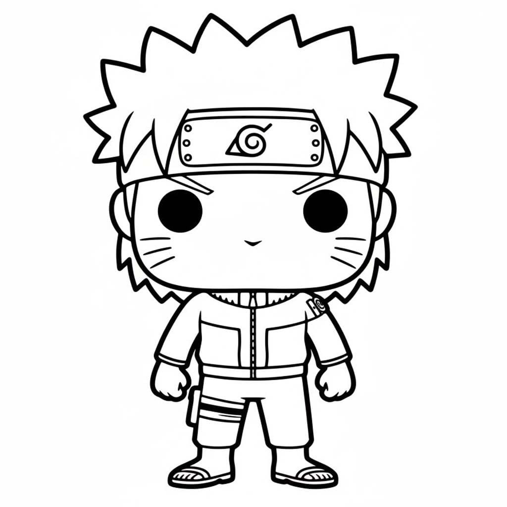 Kolorowanka Narysuj Funko Pop Naruto