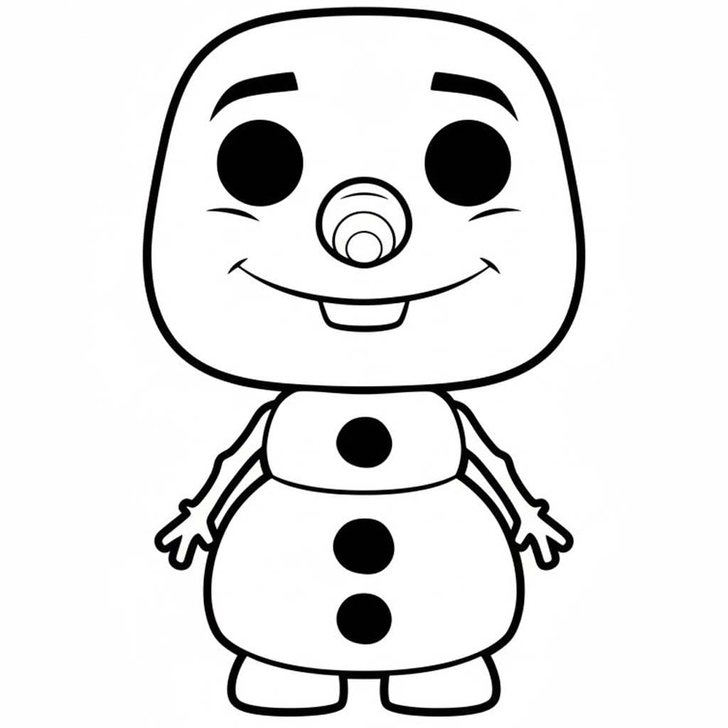 Kolorowanka Narysuj Funko Pop Olaf