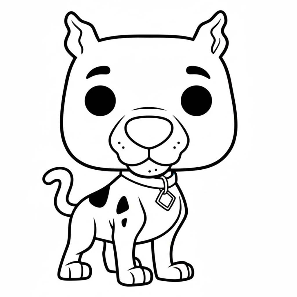 Kolorowanka Narysuj Funko Pop Scooby-Doo