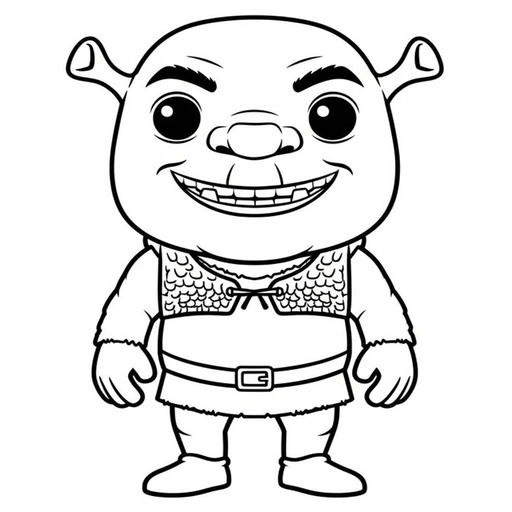 Kolorowanka Narysuj Funko Pop Shrek