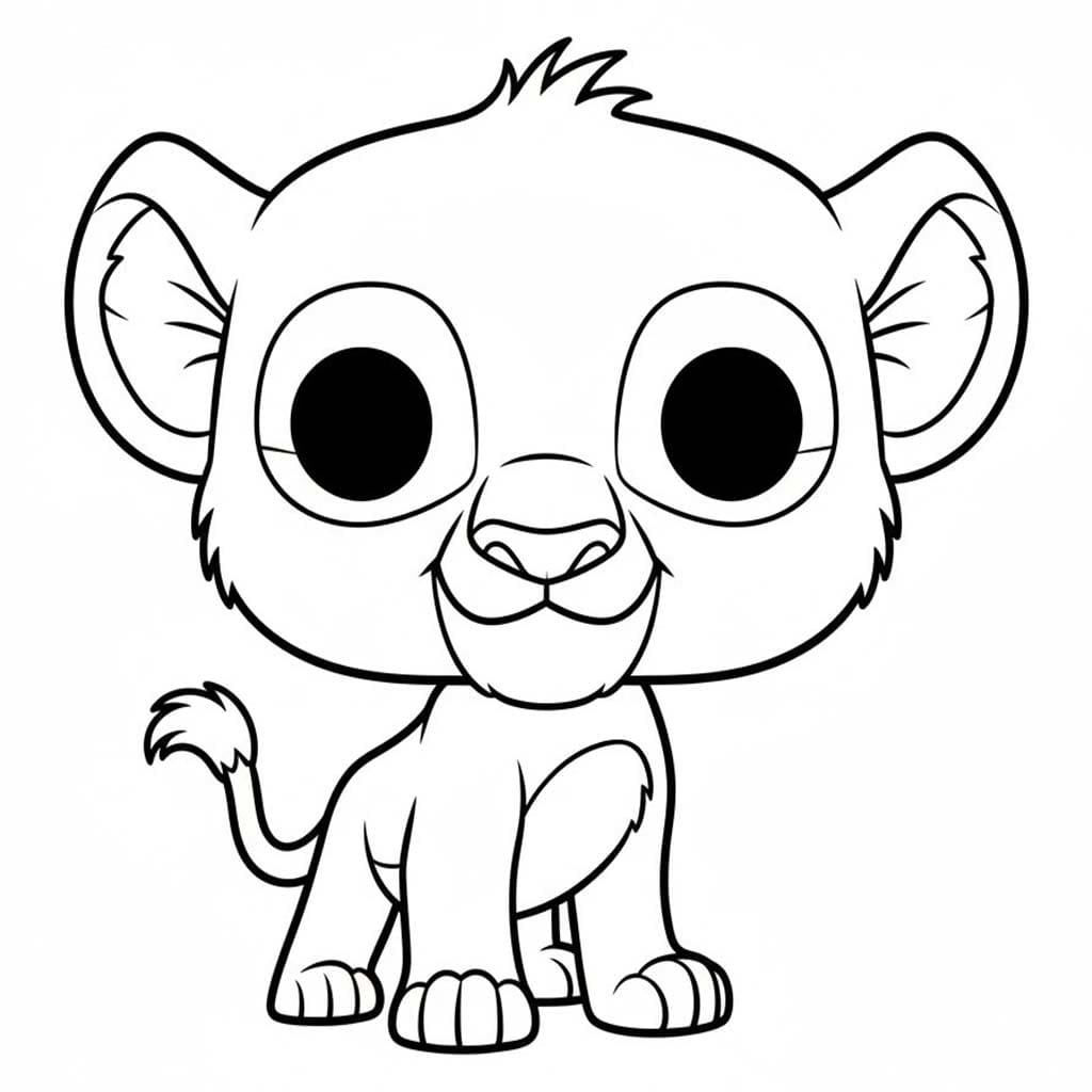 Kolorowanka Narysuj Funko Pop Simba