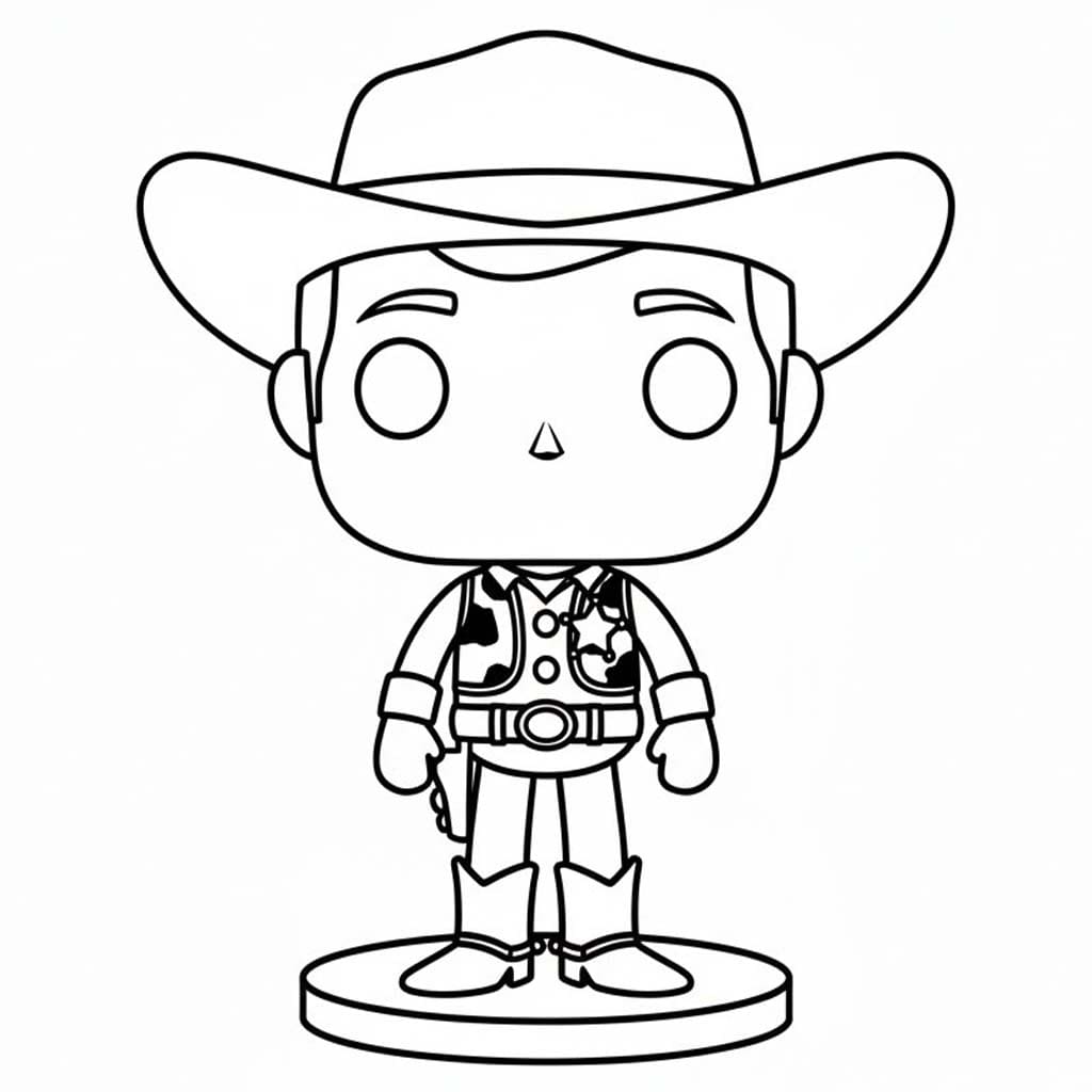 Kolorowanka Narysuj Funko Pop Woody