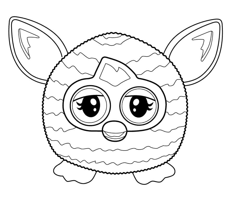 Kolorowanka Narysuj Furby 6