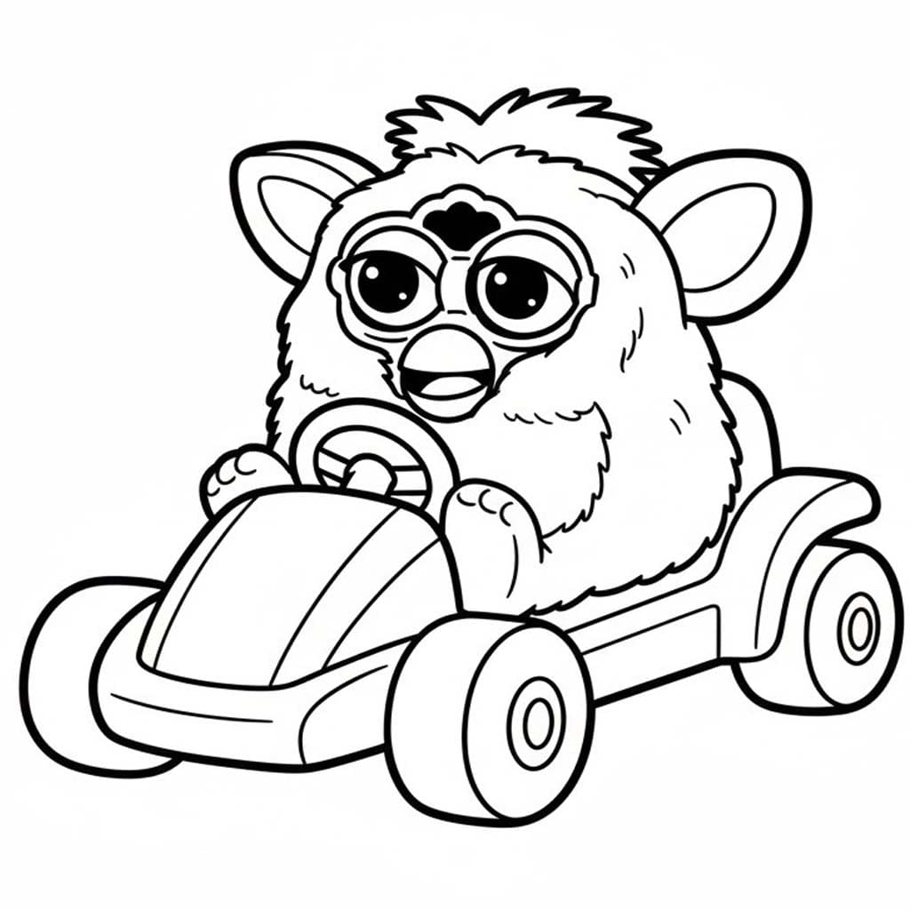 Kolorowanka Narysuj Furby 7