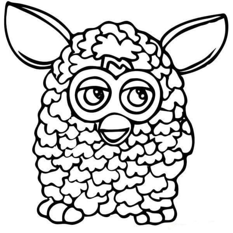 Kolorowanka Narysuj Furby 8