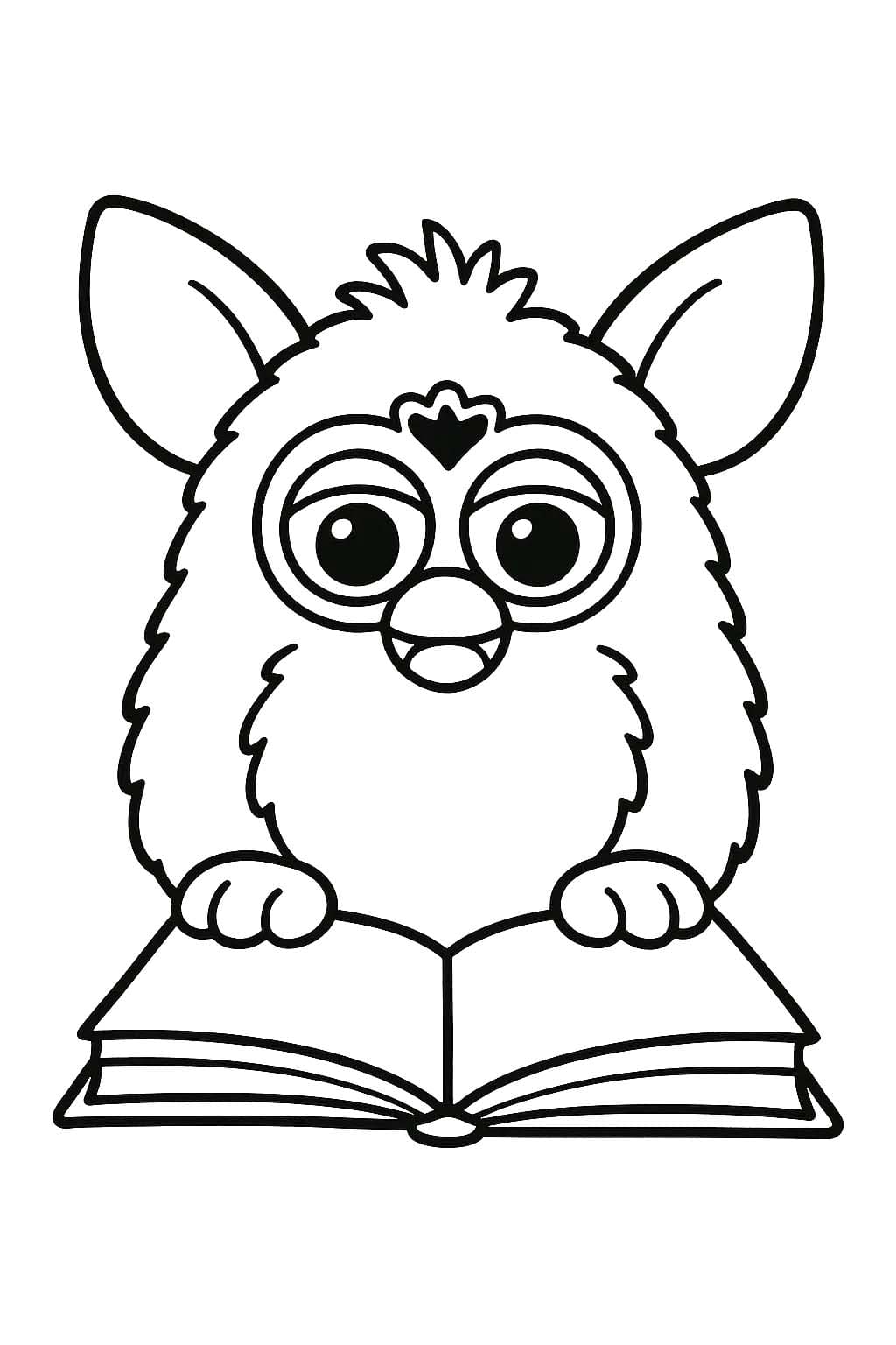 Kolorowanka Narysuj Furby bezpłatny łatwy