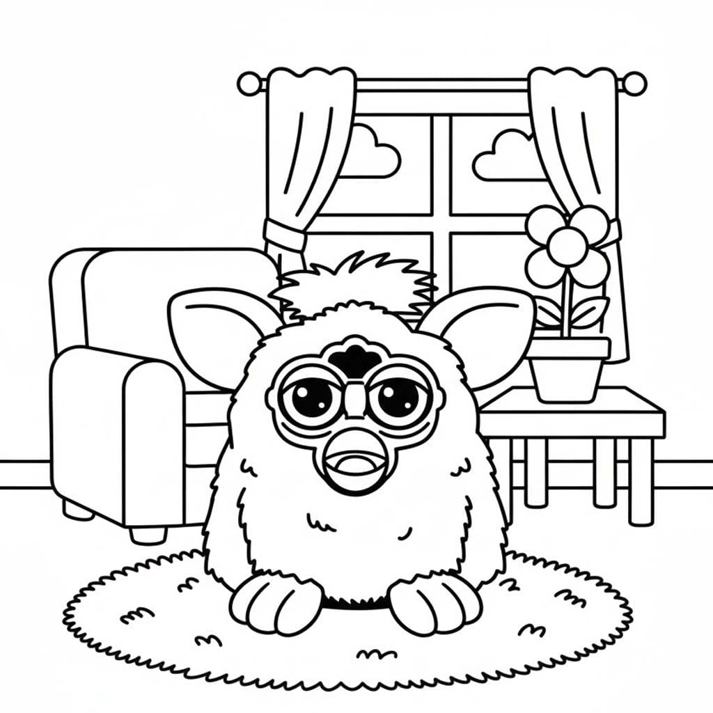 Kolorowanka Narysuj Furby bezpłatny podstawowy