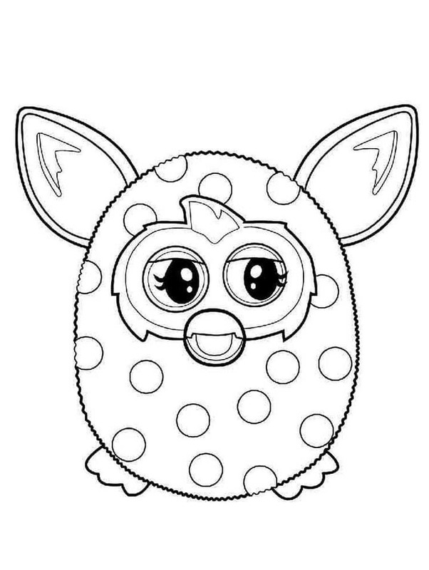 Kolorowanka Narysuj Furby podstawowy