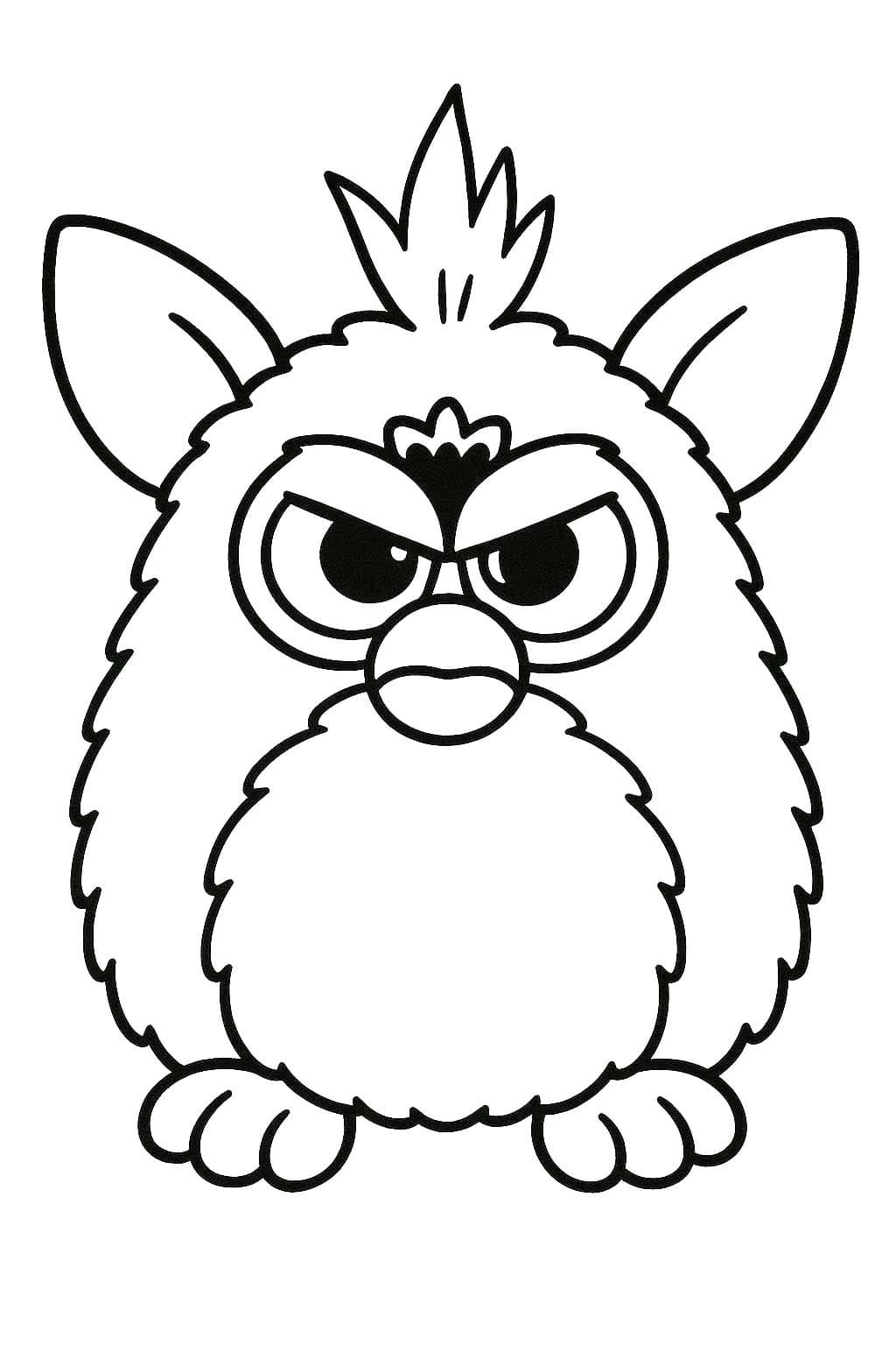 Kolorowanka Narysuj Furby prosty
