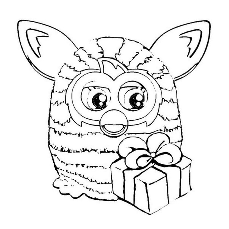 Kolorowanka Narysuj Furby wydruku