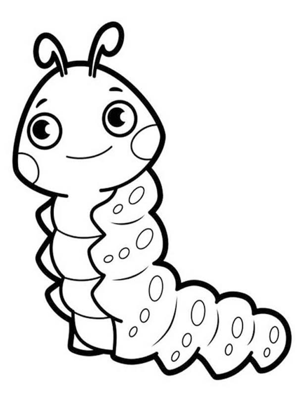 Kolorowanka Narysuj Gąsienica bezpłatny