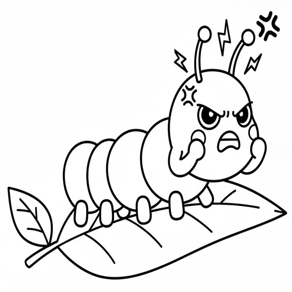 Kolorowanka Narysuj Gąsienica