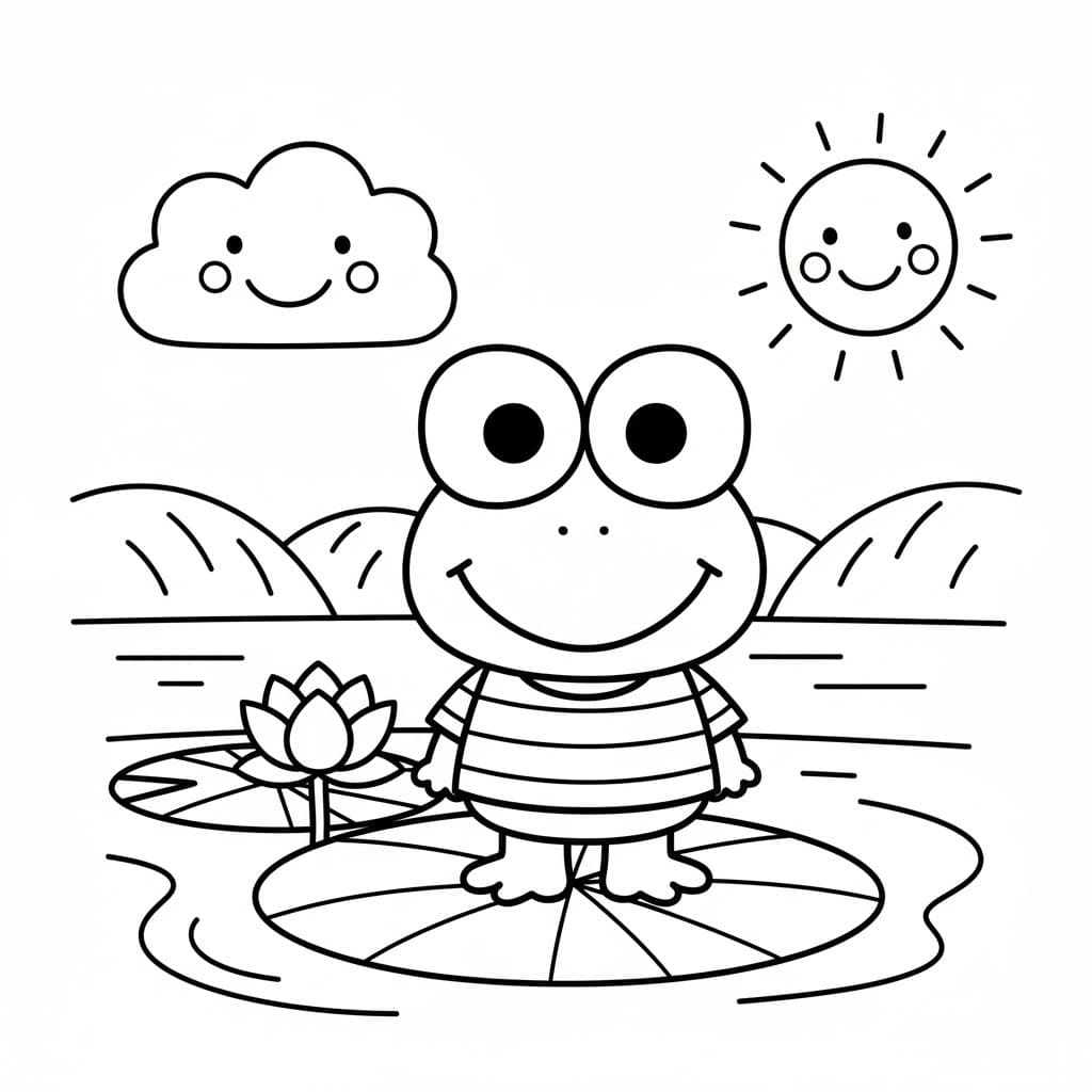 Kolorowanka Narysuj Keroppi 1