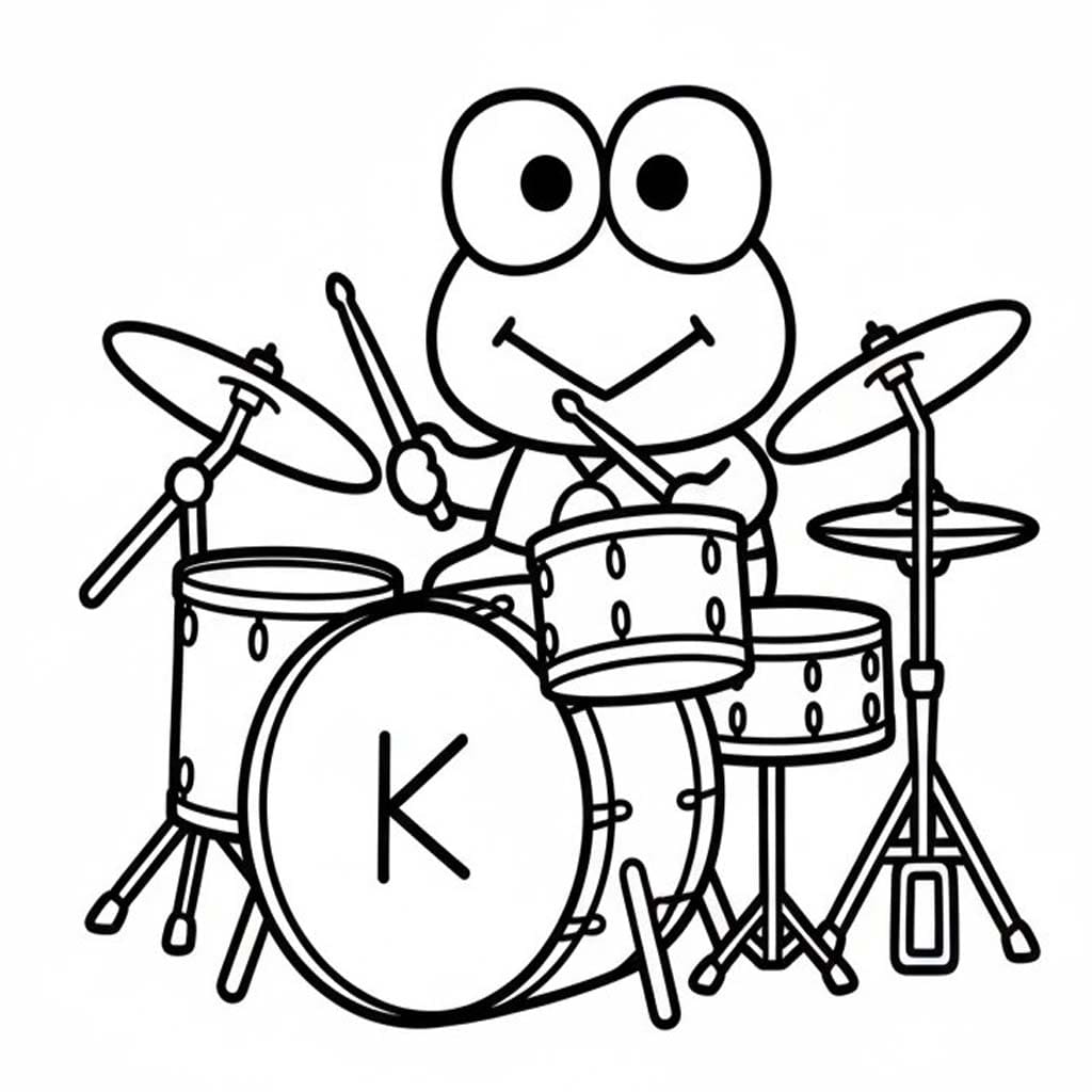 Kolorowanka Narysuj Keroppi 6