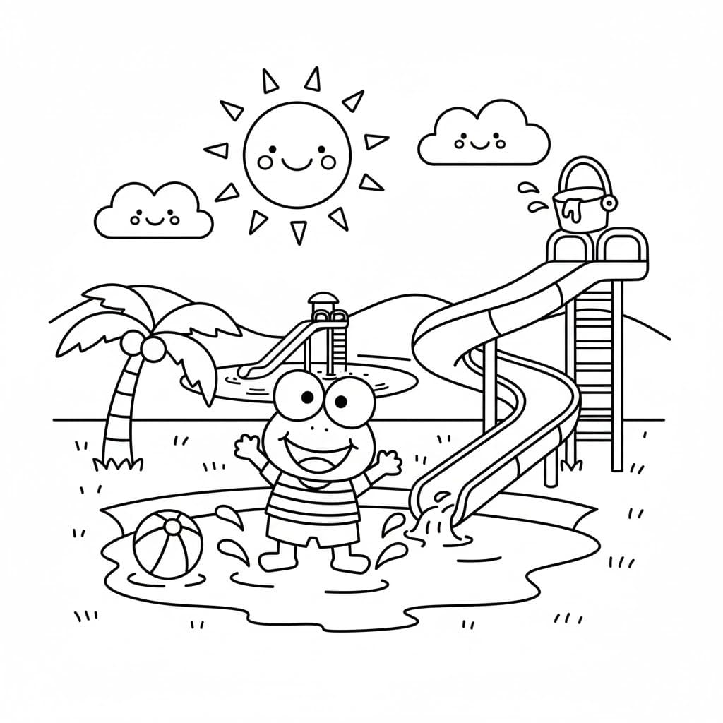 Kolorowanka Narysuj Keroppi 7