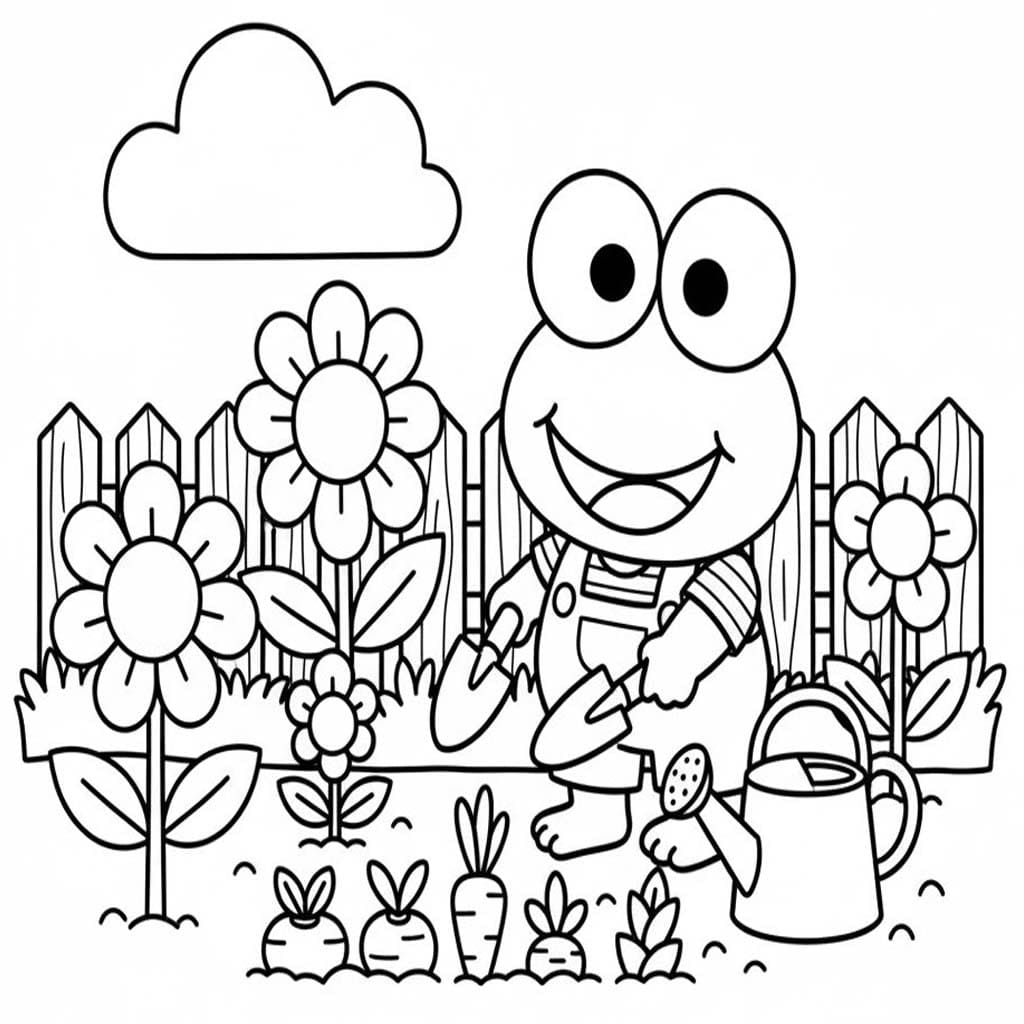 Kolorowanka Narysuj Keroppi bezpłatny dla dzieci