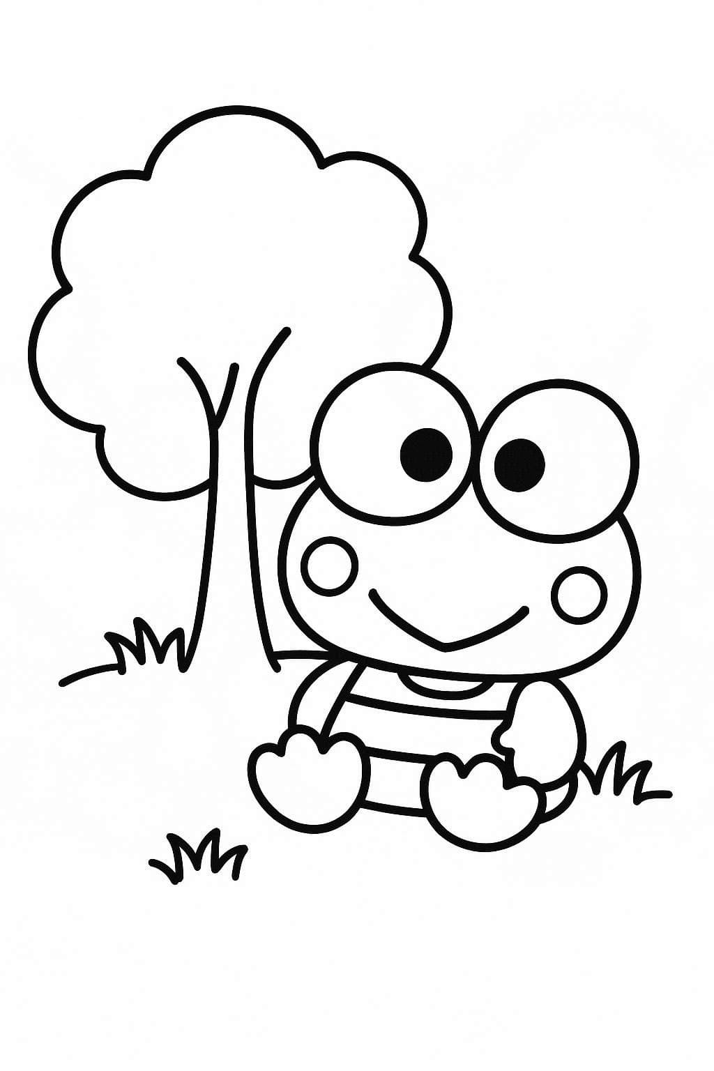 Kolorowanka Narysuj Keroppi bezpłatny podstawowy