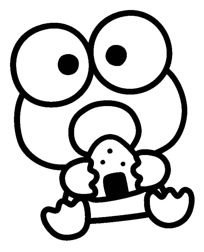 Kolorowanka Narysuj Keroppi bezpłatny wydruku podstawowy