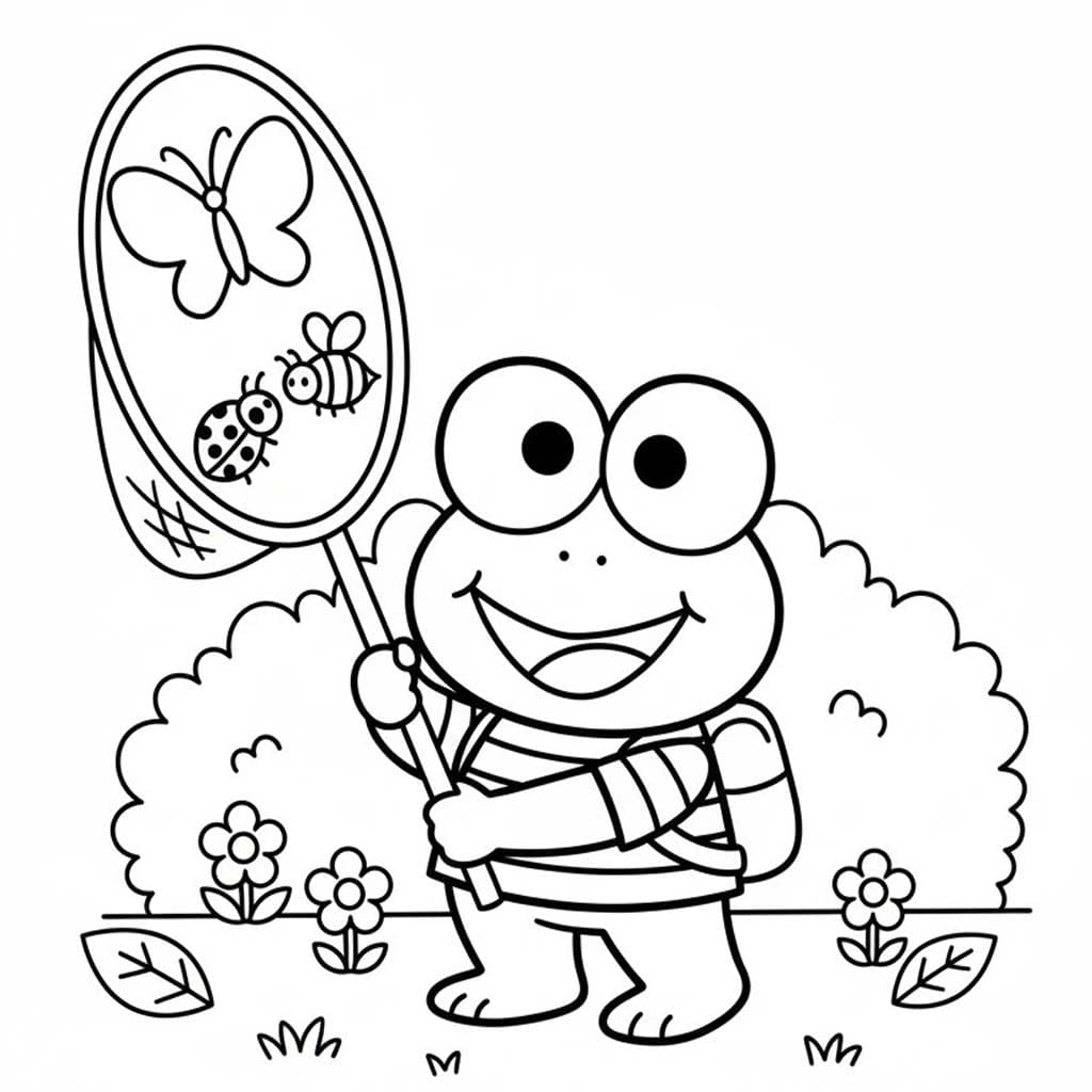 Kolorowanka Narysuj Keroppi podstawowy