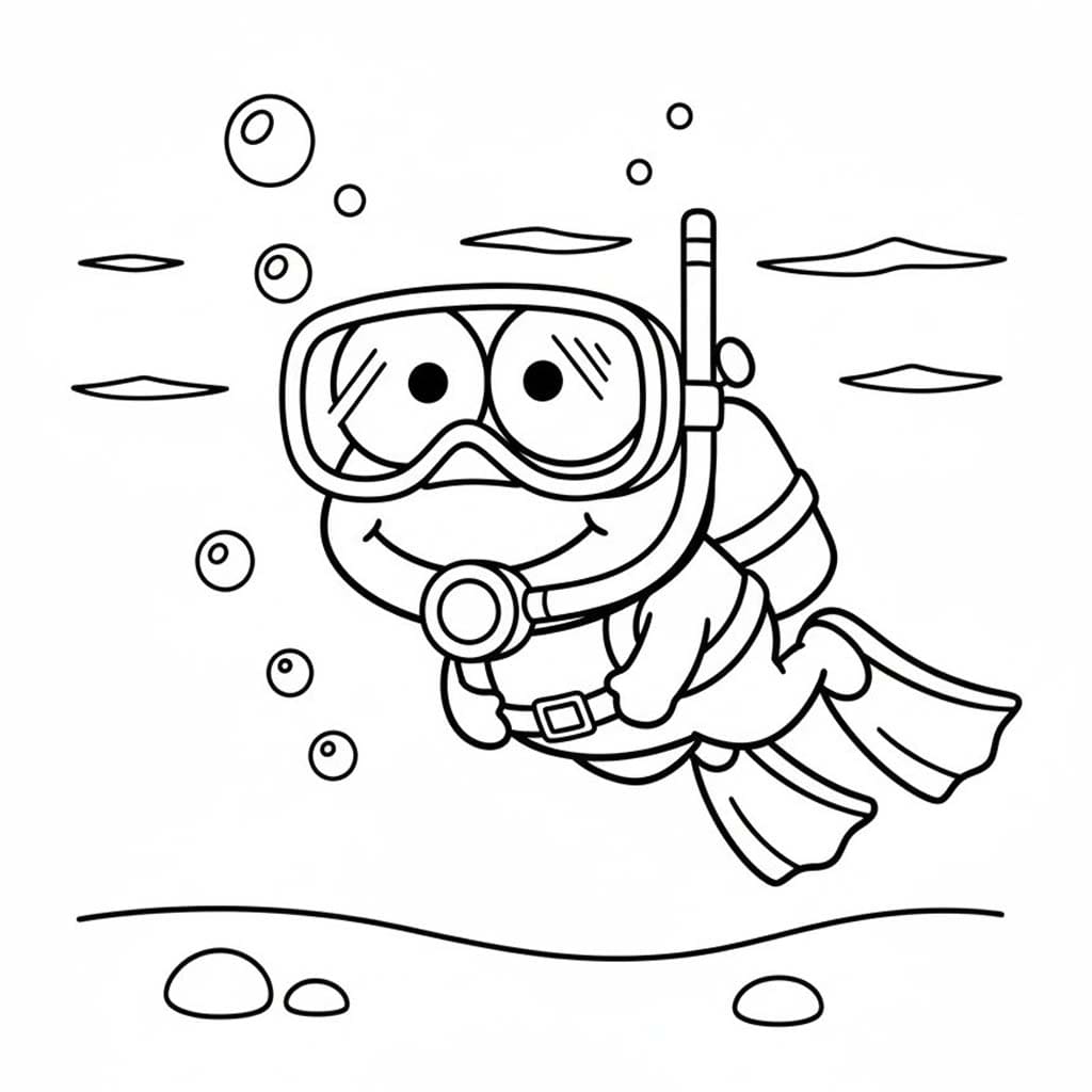 Kolorowanka Narysuj Keroppi prosty