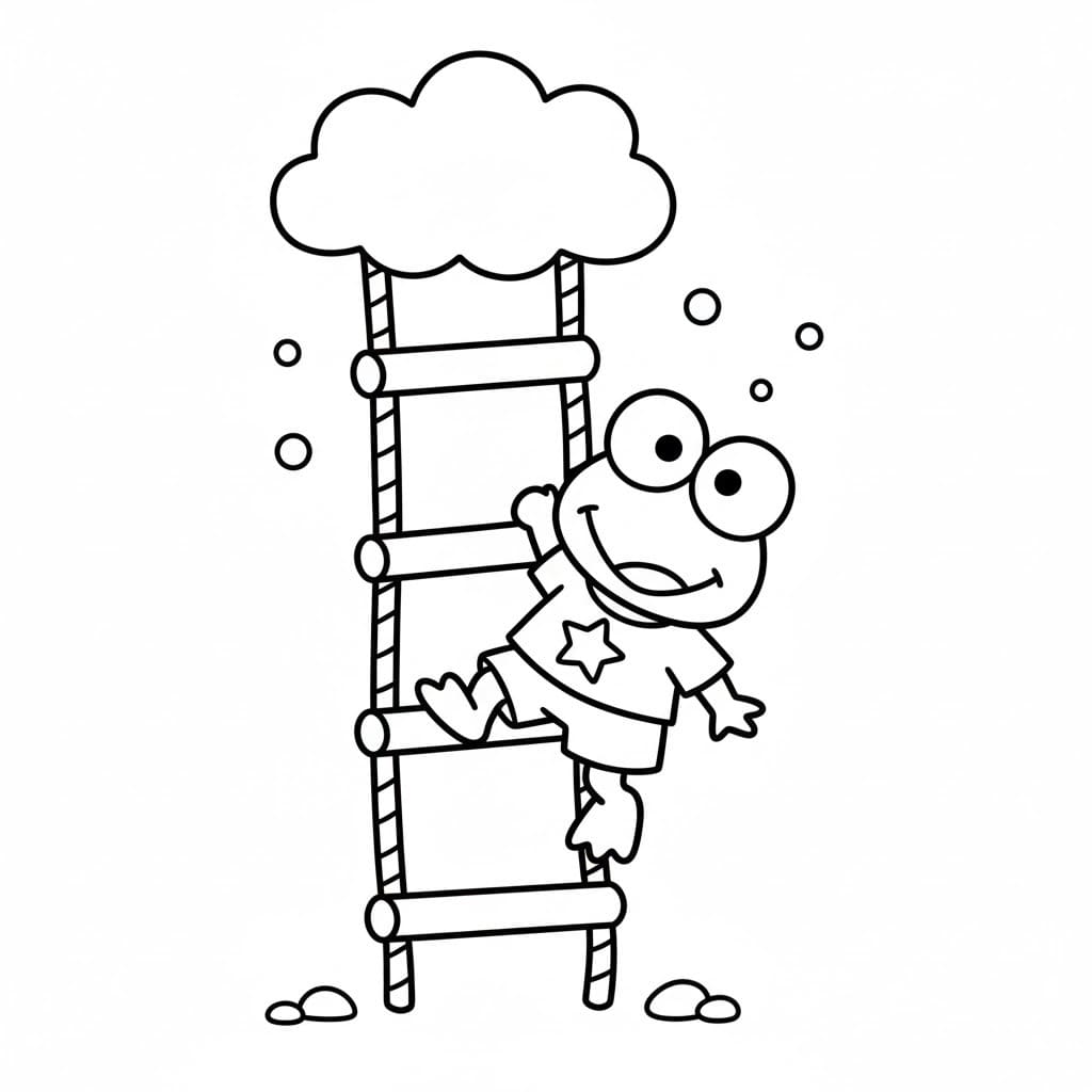 Kolorowanka Narysuj Keroppi wydruku dla dzieci