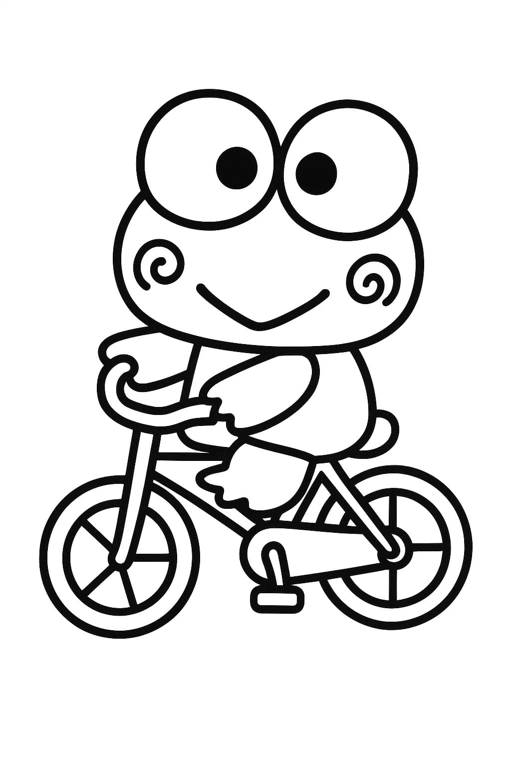 Kolorowanka Narysuj Keroppi wydruku łatwy