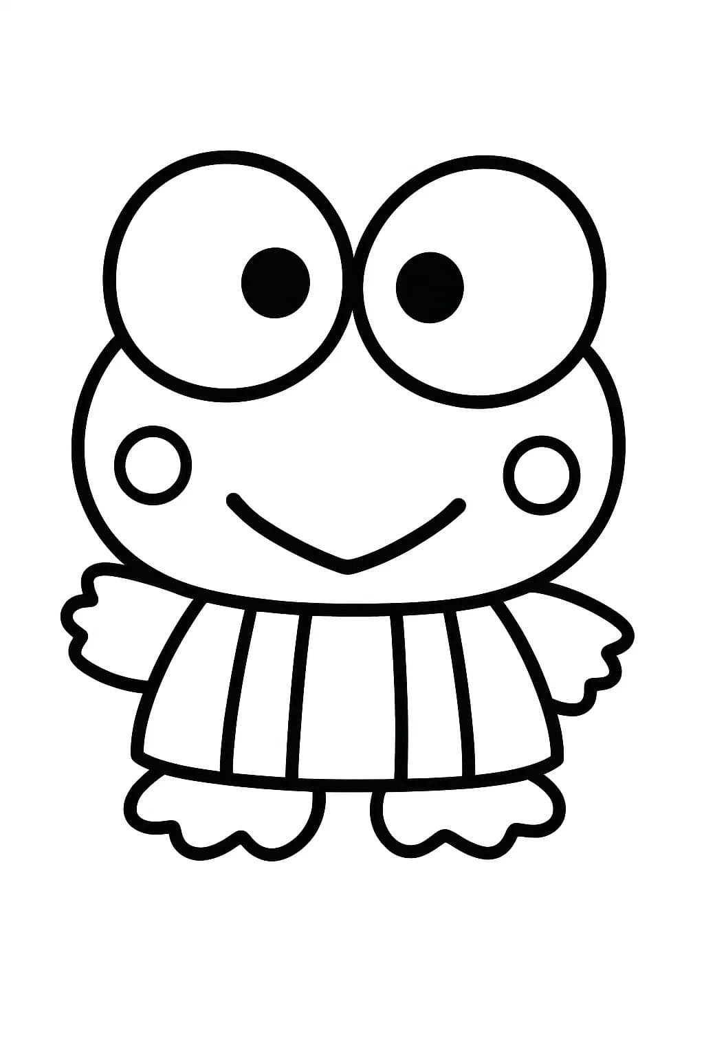 Kolorowanka Narysuj Keroppi wydruku prosty