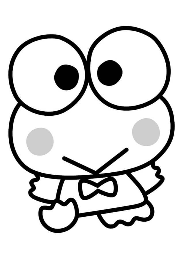 Kolorowanka Narysuj Keroppi wydruku