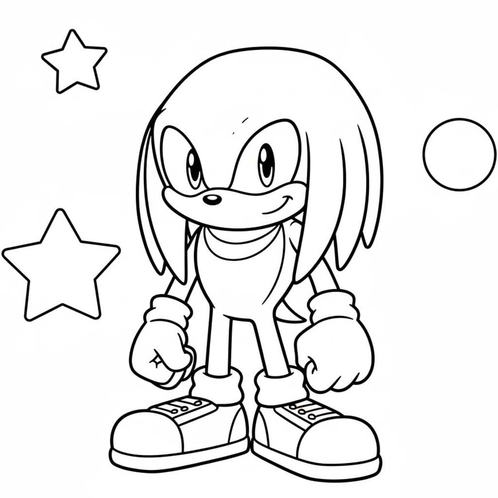 Kolorowanka Narysuj Knuckles 3