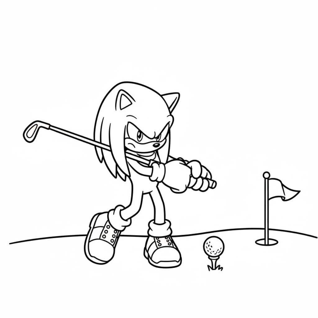 Kolorowanka Narysuj Knuckles 5