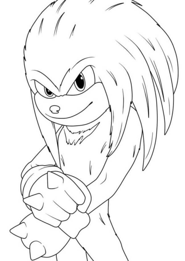 Kolorowanka Narysuj Knuckles 8