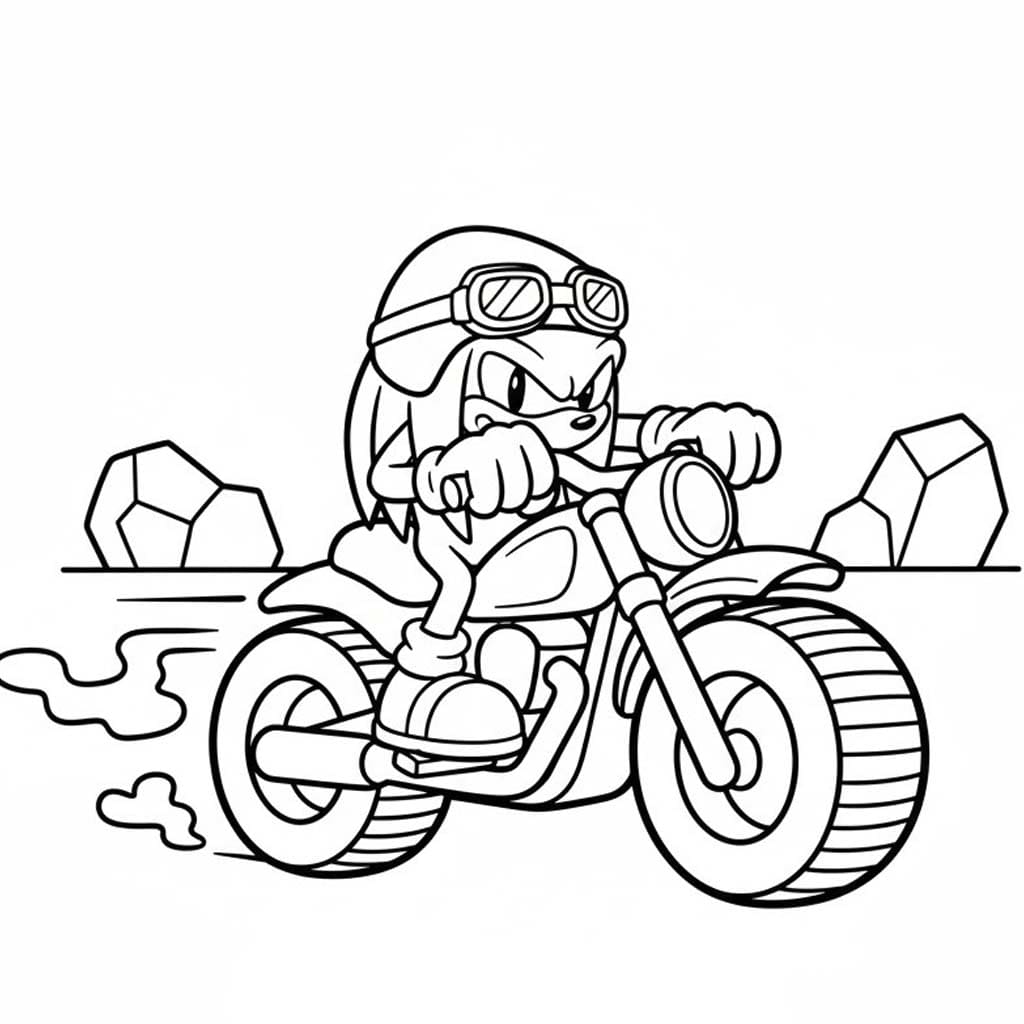 Kolorowanka Narysuj Knuckles bezpłatny podstawowy