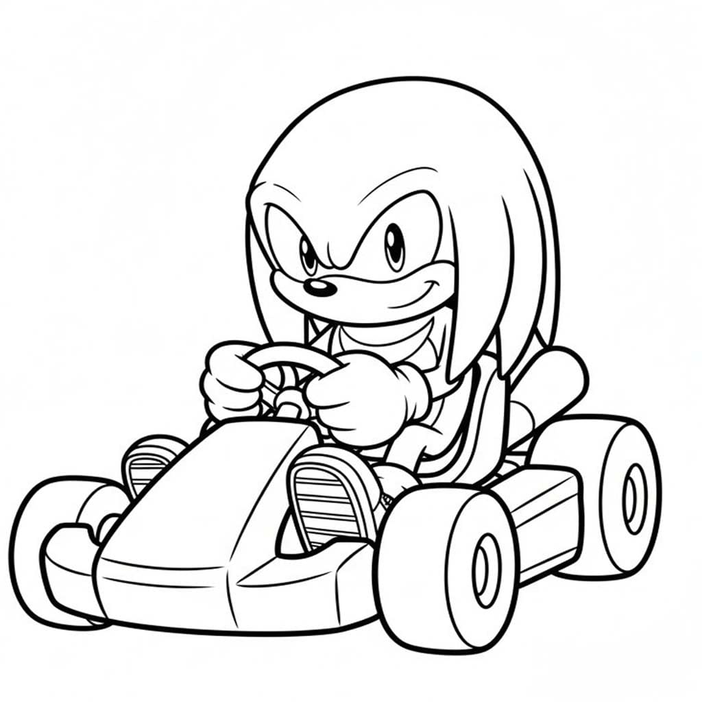 Kolorowanka Narysuj Knuckles bezpłatny