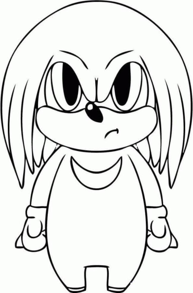 Kolorowanka Narysuj Knuckles ładny