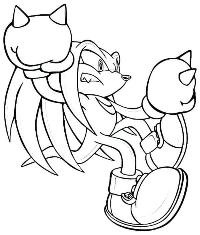 Kolorowanka Narysuj Knuckles podstawowy