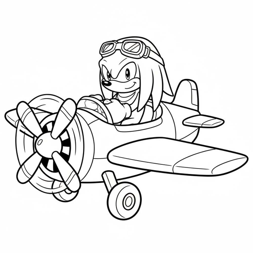 Kolorowanka Narysuj Knuckles wydruku