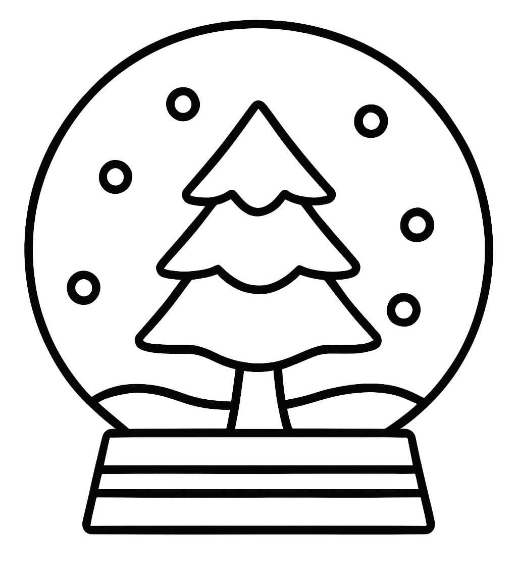 Kolorowanka Narysuj Kula śnieżna bezpłatny podstawowy