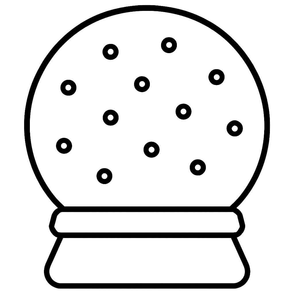 Kolorowanka Narysuj Kula śnieżna bezpłatny wydruku