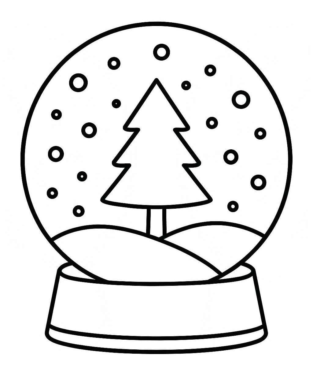 Kolorowanka Narysuj Kula śnieżna prosty