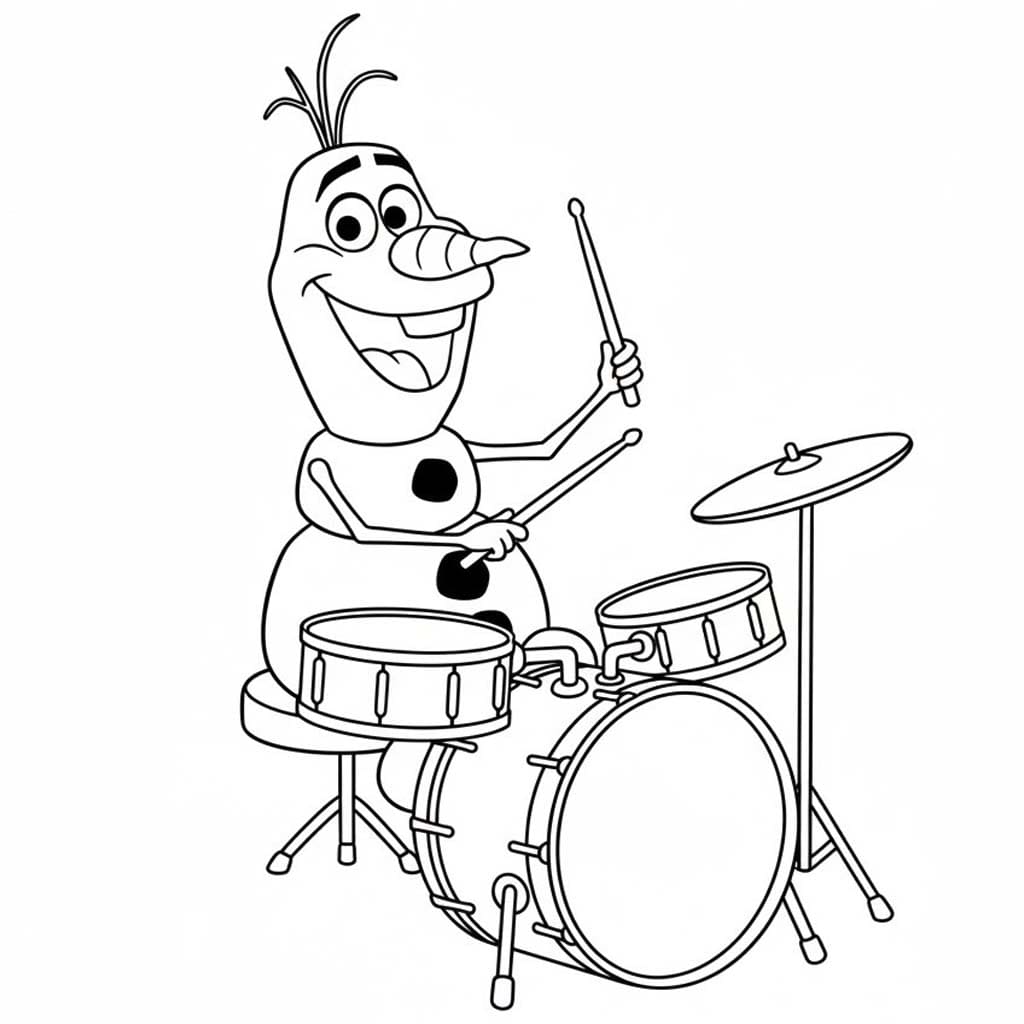 Kolorowanka Narysuj Olaf bezpłatny podstawowy