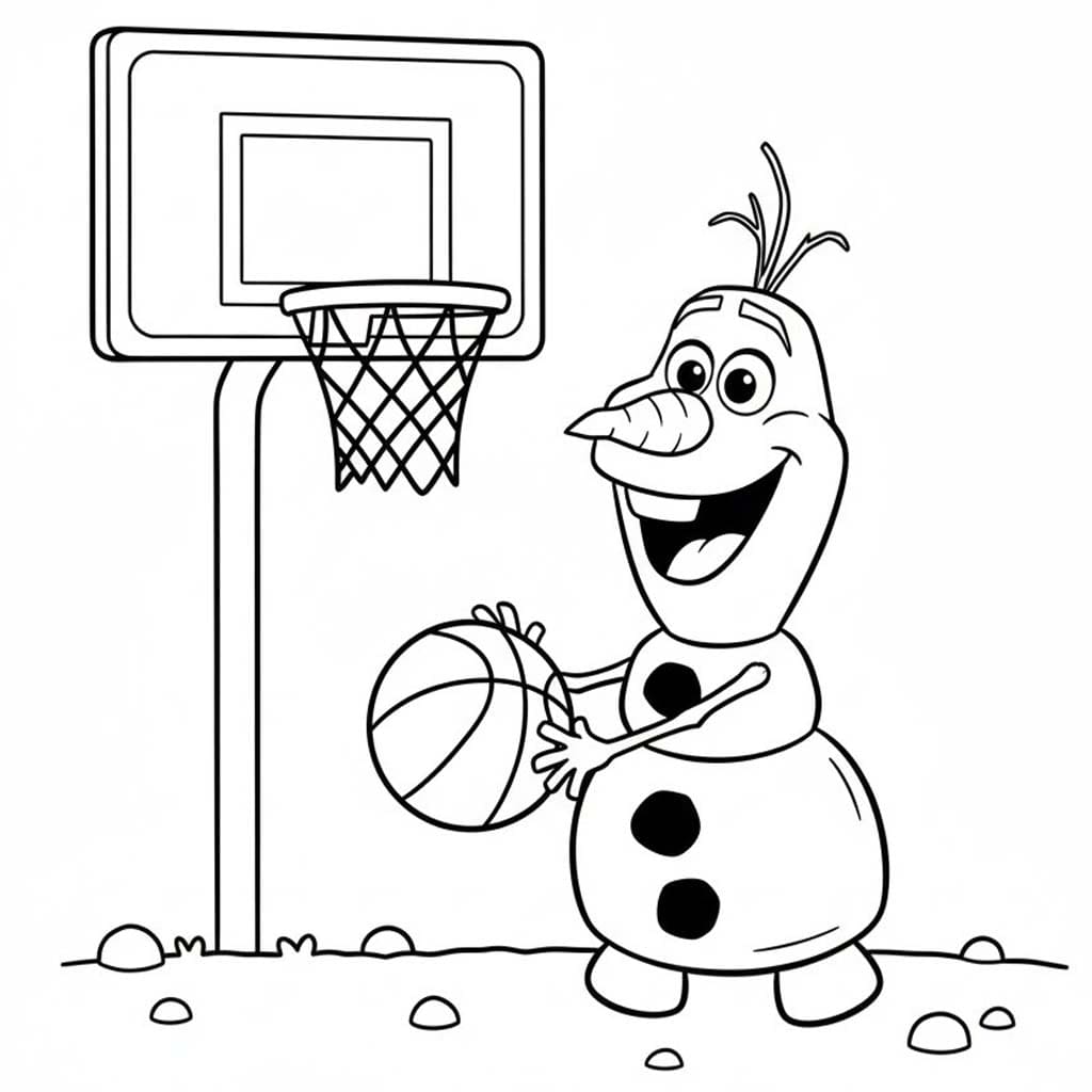 Kolorowanka Narysuj Olaf bezpłatny wydruku