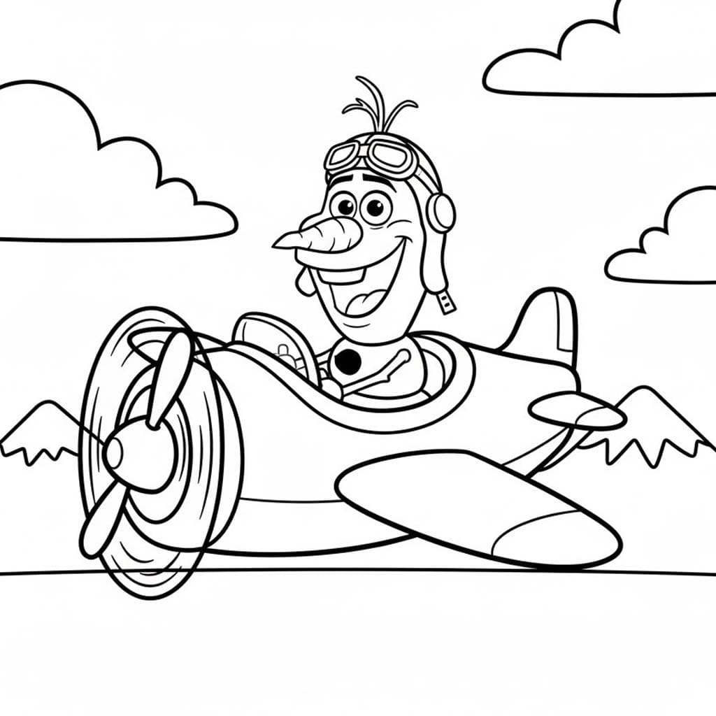 Kolorowanka Narysuj Olaf bezpłatny