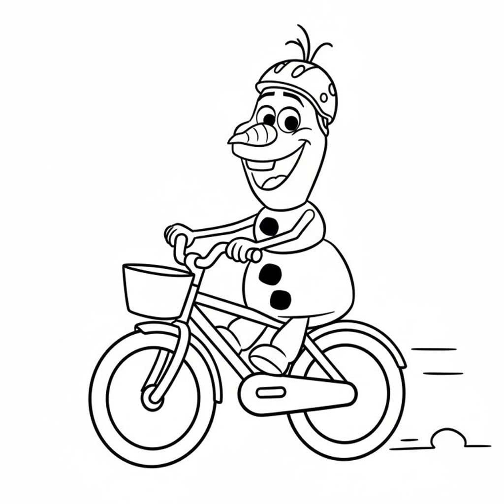 Kolorowanka Narysuj Olaf prosty