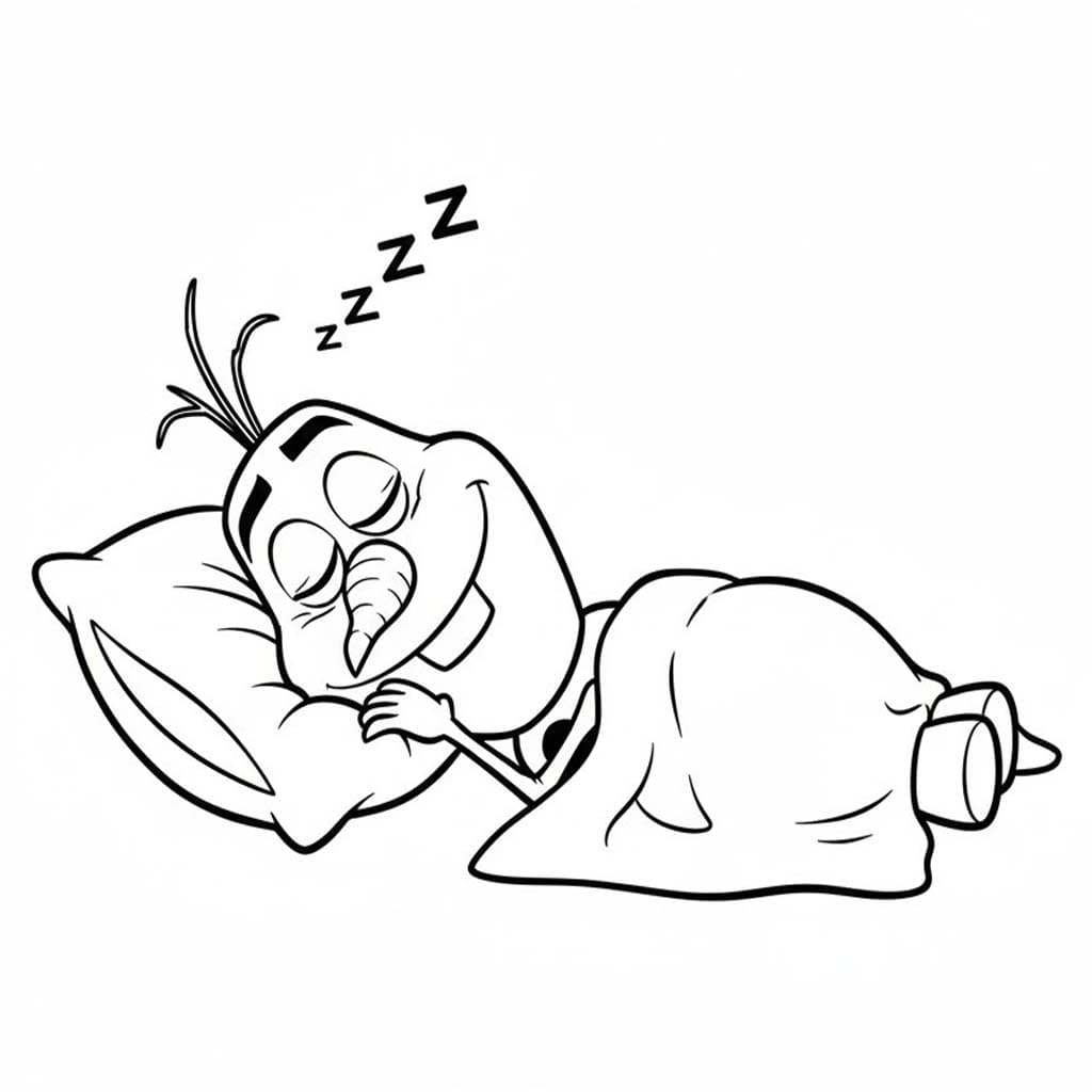 Kolorowanka Narysuj Olaf wydruku dla dzieci