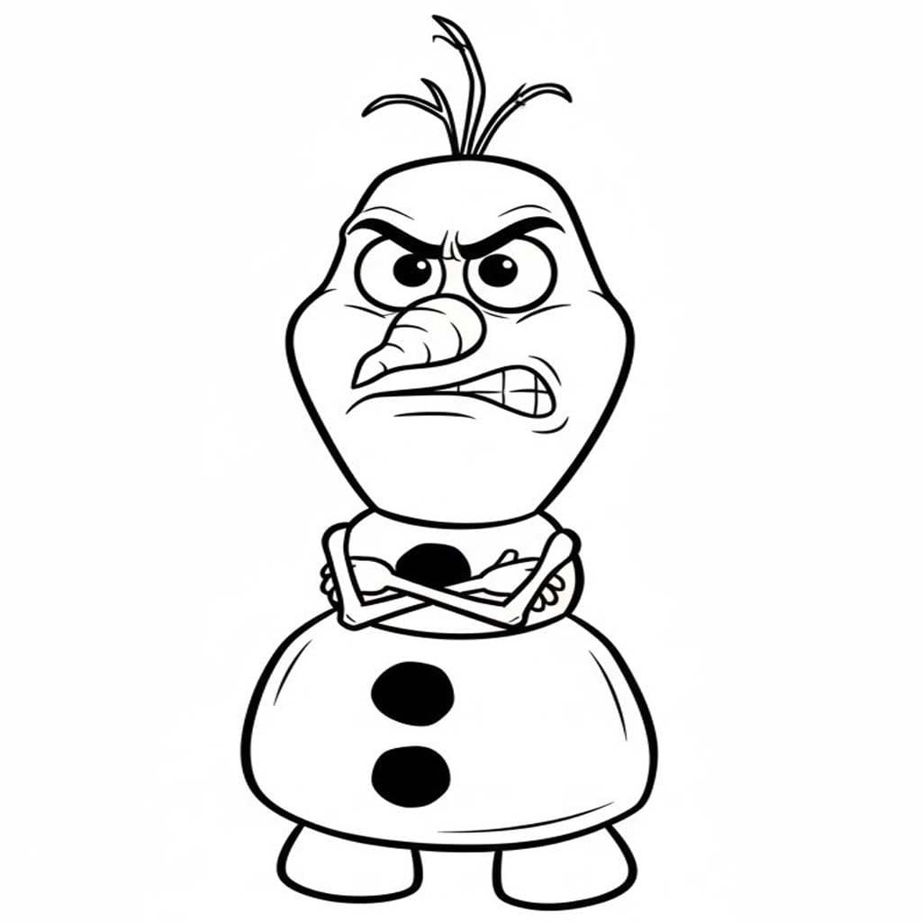 Kolorowanka Narysuj Olaf wydruku podstawowy