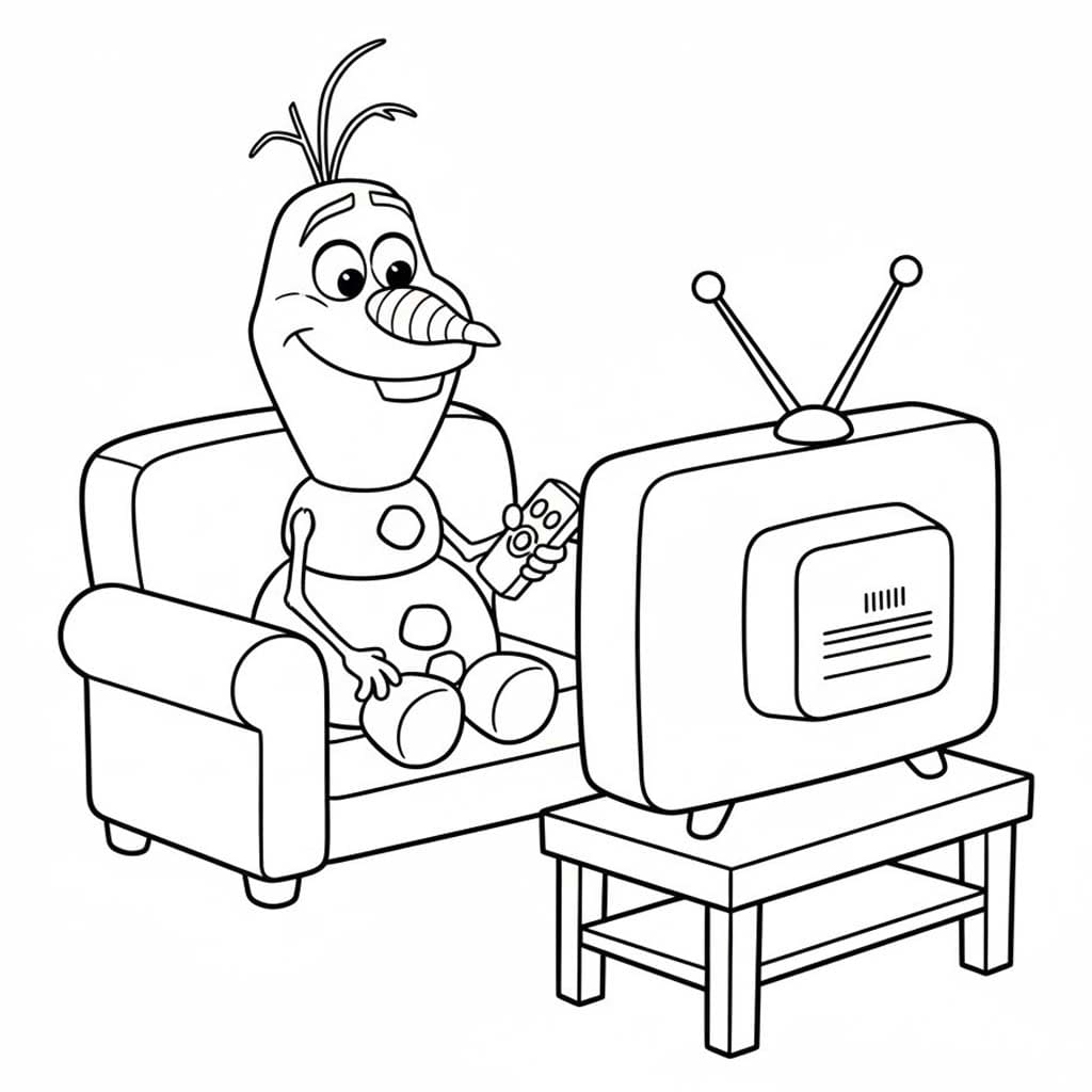 Kolorowanka Narysuj Olaf