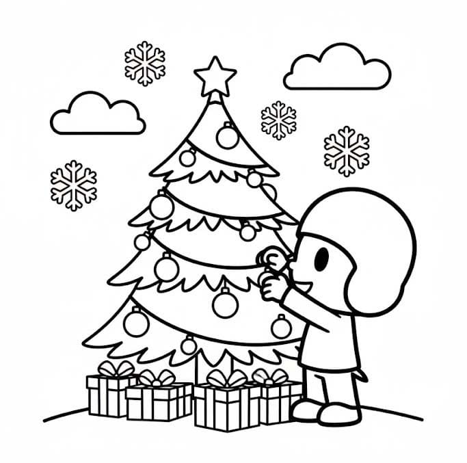 Kolorowanka Narysuj Pocoyo 2