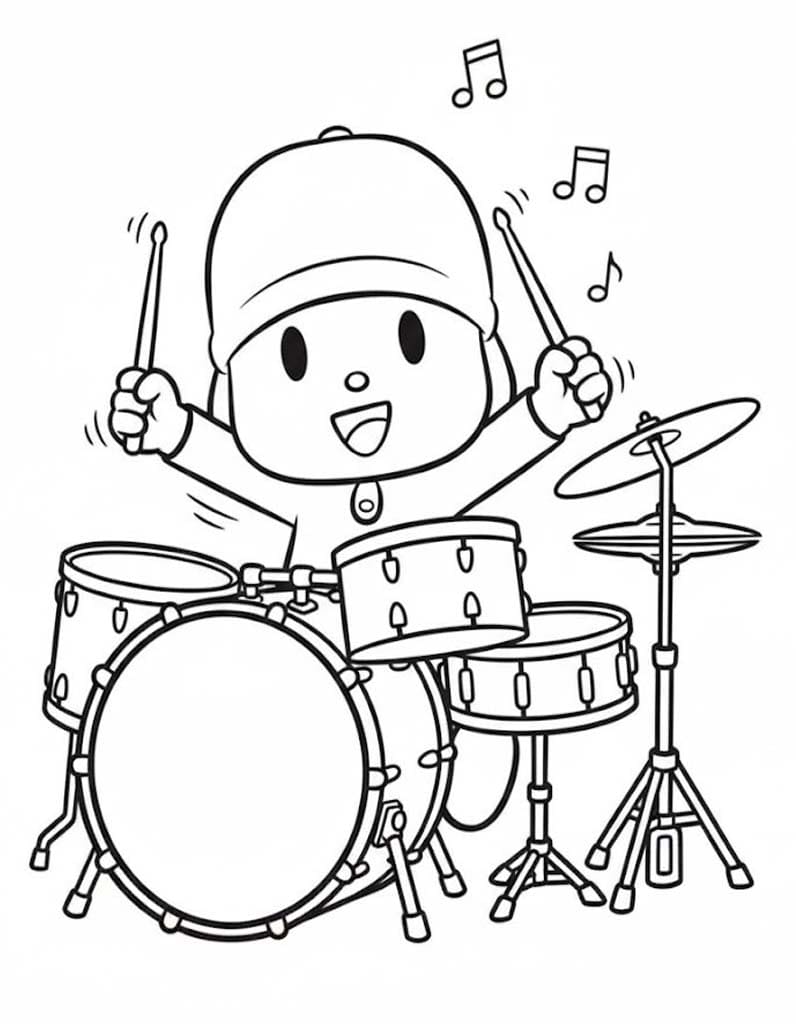 Kolorowanka Narysuj Pocoyo 3