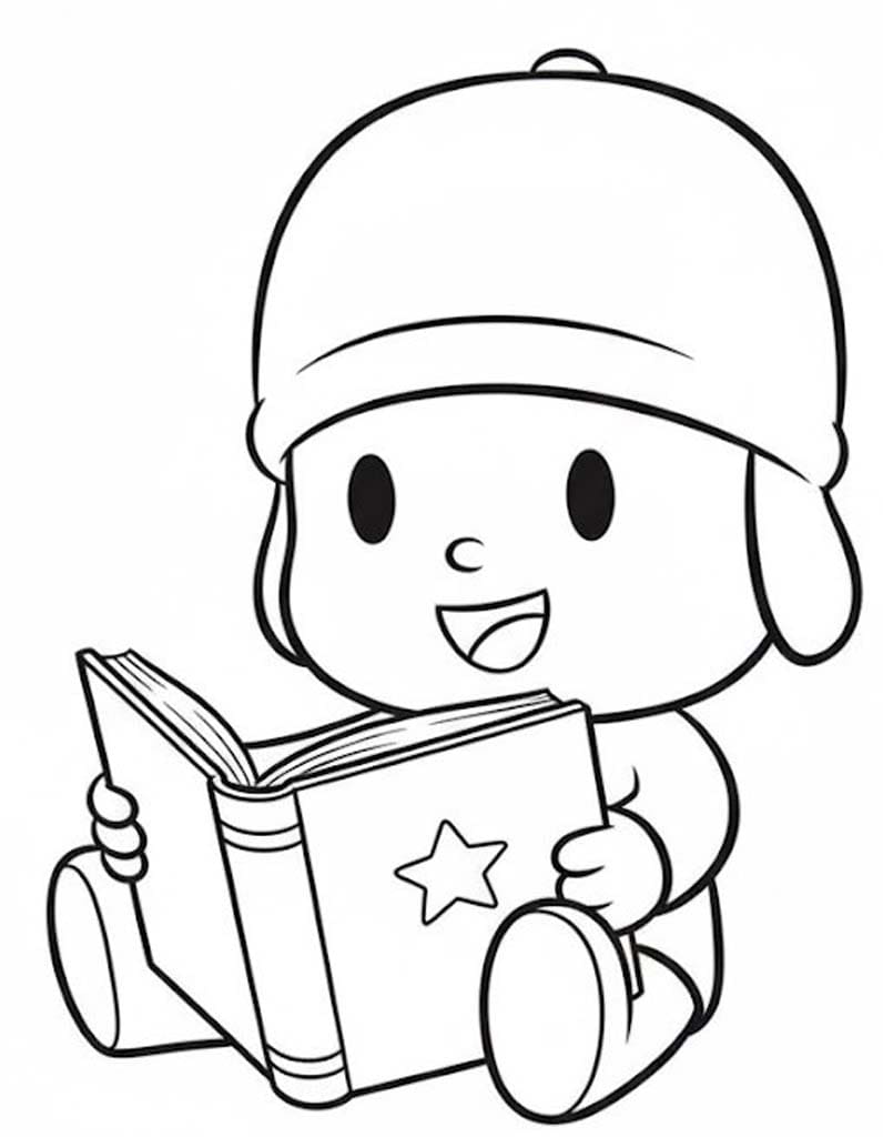 Kolorowanka Narysuj Pocoyo 5