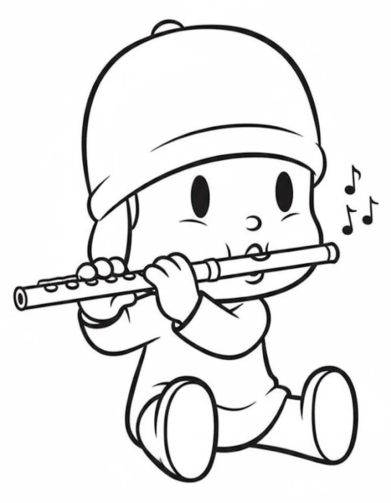 Kolorowanka Narysuj Pocoyo 7